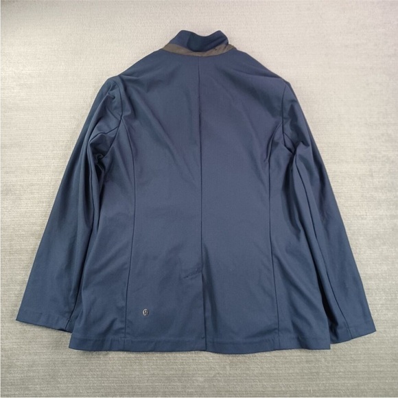 Lululemon Mens MWB Jacket Blazer Medium Blue Zip Up Button Front Stretch Pockets - Picture 2 of 10